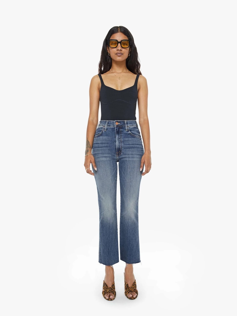 NWT Size 31 Mother Denim The Hustler Ankle Fray Jeans in Healing Jar - Picture 3 of 12